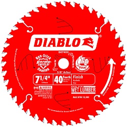 7 1/4 40 tooth Diablo circular blade 