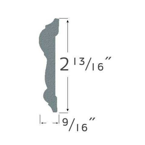 Pre-finished 8' white chair rail aztra (5305)(5297) 