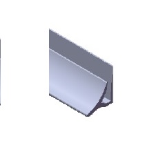 8' 1/8 pvc inside corner almond 