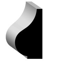 WM 166 11/16 x 1 1/4 Pine base cap molding /ft. 