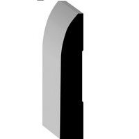 WM 724 7/16 x 3  finger jointed primed tear drop Pine base molding /ft. 