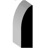 WM 846 7/16 X 1 3/8 tear drop Pine stop molding /ft. 