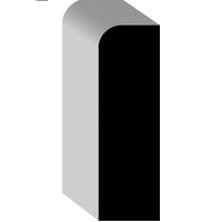 WM 887 3/8 X 1 1/4 finger jointed primed round edge Pine stop molding /ft. 