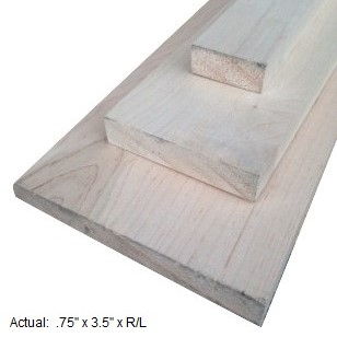 1 x 4 maple board per linear ft