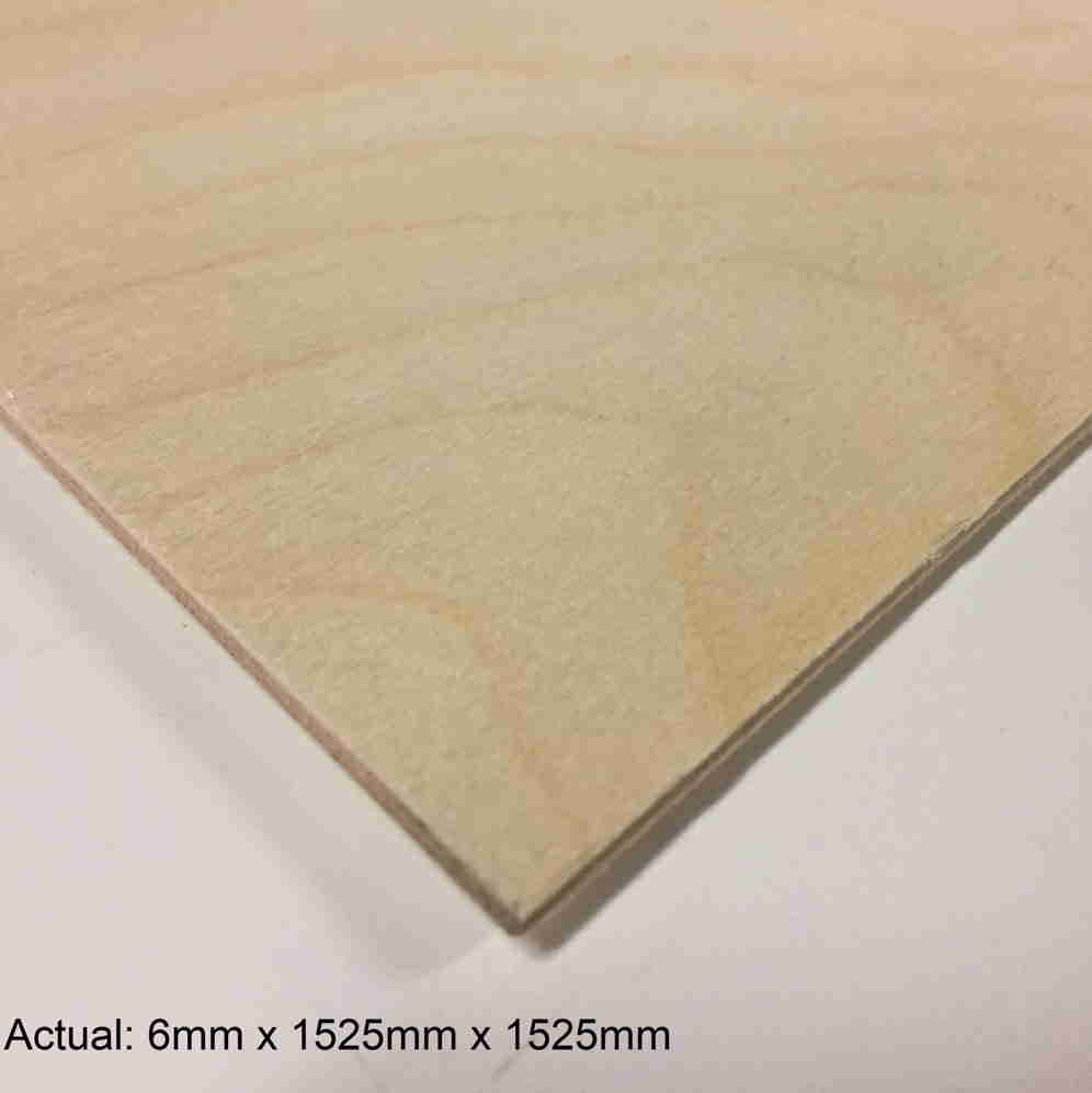 1/4 5 x 5  No Patch Face Baltic Birch (5 ply) B/BB Plywood 