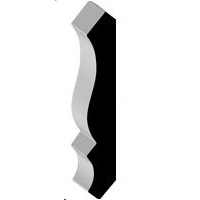 WM 49 1/2 x 3 5/8 MDF crown molding /ft.