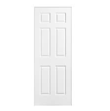 1 3/8 2-0 X 6-8 HC Primed  Woodgrain 6 Panel Slab