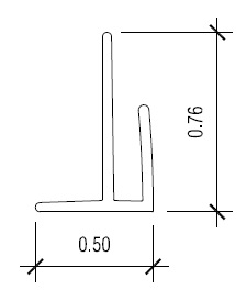 8' GRAY FRP OUTSIDE CORNER 